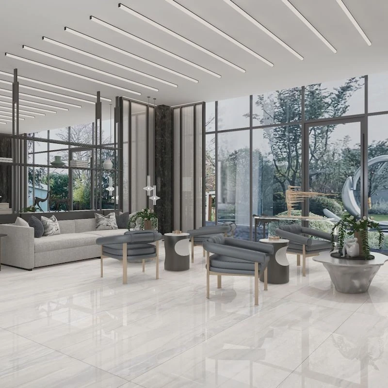 Glacier White Sintered Stone Floor